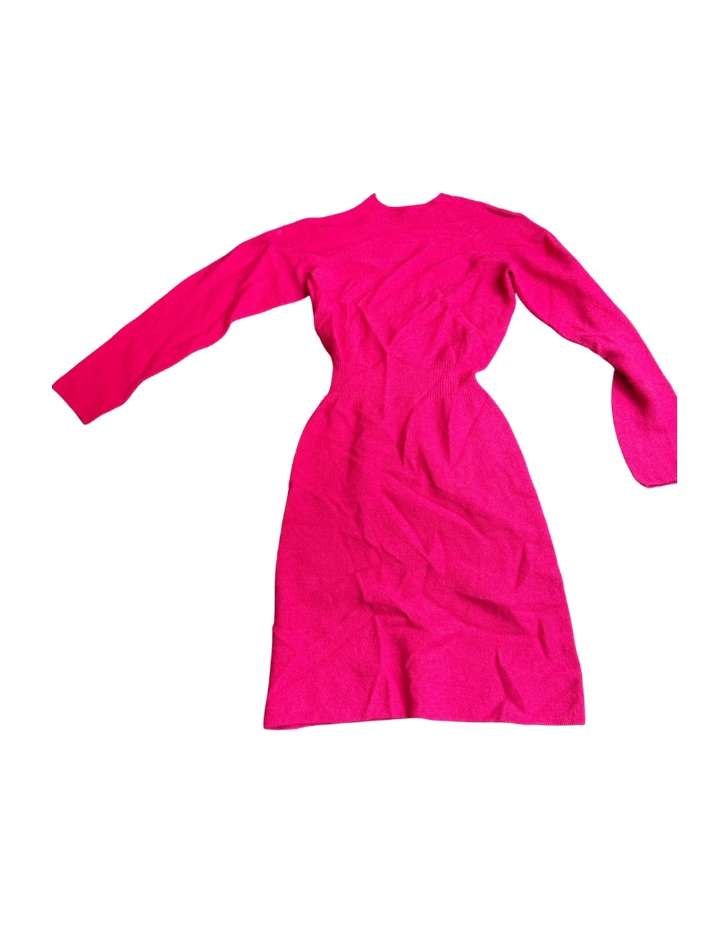 Uniqlo Hot Pink Long-Sleeve Knit Dress